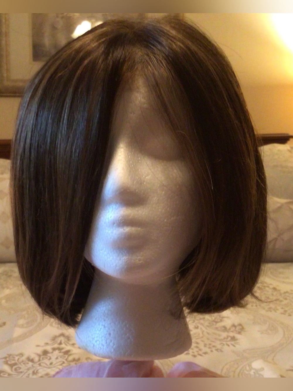 Jon Renau 100% Hand Tied Synthetic Wig Brown with Highlights